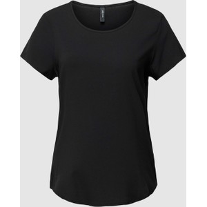 Czarny t-shirt Vero Moda z okrągłym dekoltem w stylu casual