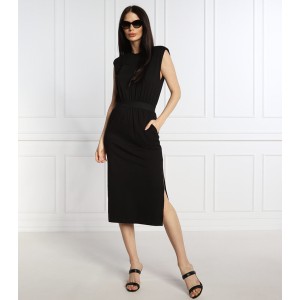 Czarna sukienka Karl Lagerfeld w stylu casual midi