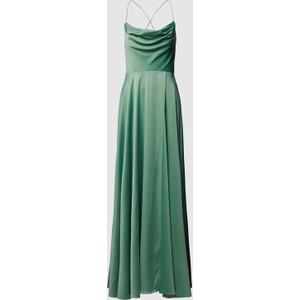 Zielona sukienka V.m. maxi z dekoltem w kształcie litery v