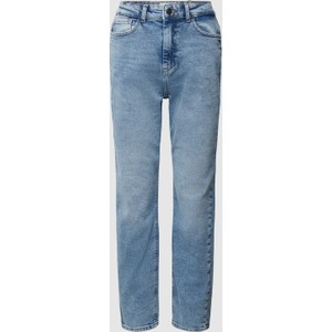 Granatowe jeansy Noisy May z bawełny w street stylu