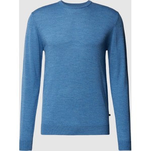Niebieski sweter Matinique z wełny w stylu casual