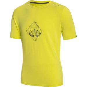 Żółty t-shirt Viking z krótkim rękawem w sportowym stylu