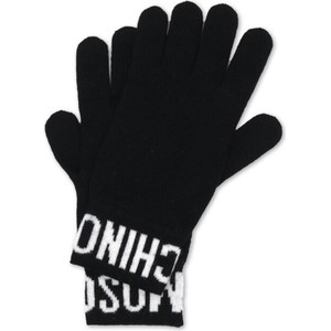 Czarne rękawiczki Moschino