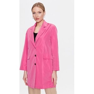 Różowy płaszcz Marella w stylu casual bez kaptura