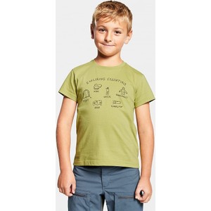 Zielona koszulka dziecięca Didriksons z krótkim rękawem z bawełny