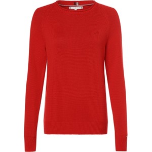 Czerwony sweter Tommy Hilfiger z wełny