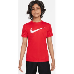 Czerwona koszulka dziecięca Nike z krótkim rękawem dla chłopców