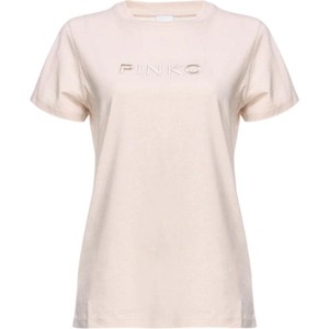 T-shirt Pinko z krótkim rękawem z okrągłym dekoltem