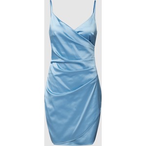 Niebieska sukienka Paradi na ramiączkach mini