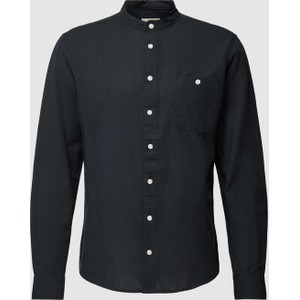 Czarna koszula Blend z kołnierzykiem button down w stylu casual z długim rękawem