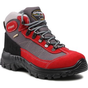 Czerwone buty trekkingowe Grisport sznurowane