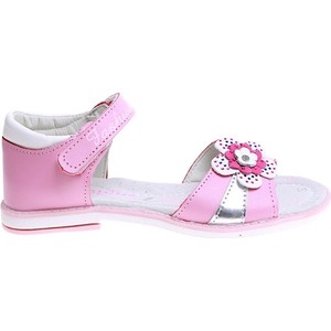 Różowe buty dziecięce letnie Pantofelek24 w kwiatki