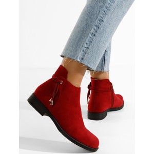 Czerwone botki Zapatos na zamek w stylu casual