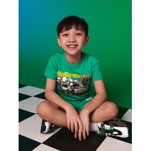Zielona koszulka dziecięca Sinsay z krótkim rękawem z bawełny
