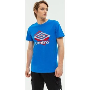 Niebieski t-shirt Umbro z krótkim rękawem w młodzieżowym stylu
