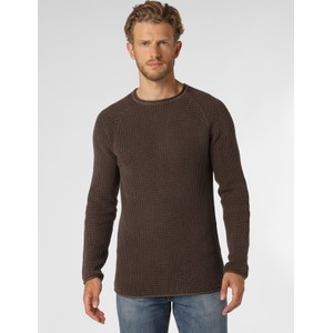 Brązowy sweter Aygill`s w stylu casual z okrągłym dekoltem