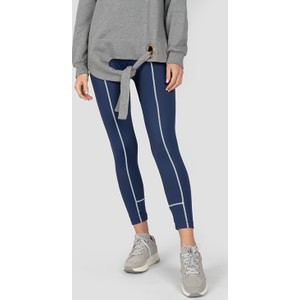 Granatowe legginsy ubierzsie.com w sportowym stylu z tkaniny