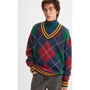 Sweter Levis w młodzieżowym stylu z okrągłym dekoltem