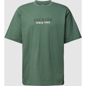 Zielony t-shirt Dickies z bawełny z nadrukiem