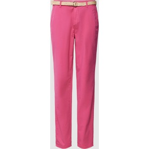 Różowe spodnie Esprit z bawełny