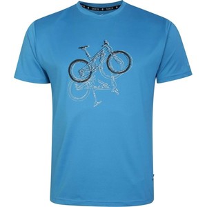 Niebieski t-shirt Dare 2b z nadrukiem z krótkim rękawem w młodzieżowym stylu