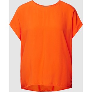 Pomarańczowa bluzka Montego z krótkim rękawem w stylu casual
