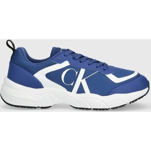 Niebieskie buty sportowe Calvin Klein w sportowym stylu sznurowane