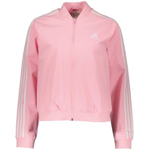 Różowa kurtka Adidas w stylu casual wiatrówki krótka