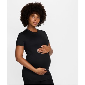 Damska koszulka ciążowa z krótkim rękawem o dopasowanym kroju Nike (M) One - Czerń