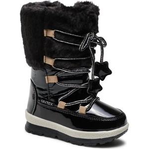 Czarne buty dziecięce zimowe GARVALIN sznurowane