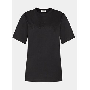 Czarny t-shirt Replay w stylu casual z okrągłym dekoltem