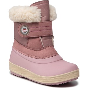 Różowe buty dziecięce zimowe Olang na rzepy