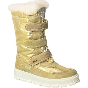 Żółte buty dziecięce zimowe Primigi ze skóry