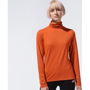 Pomarańczowa bluzka Nike z golfem z długim rękawem w stylu casual
