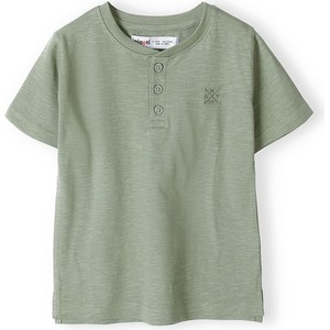 Zielona koszulka dziecięca Minoti z bawełny