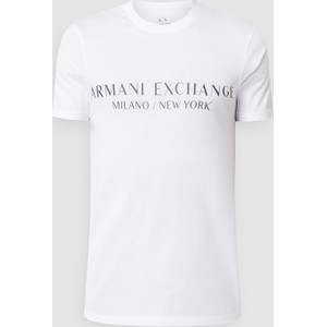 T-shirt Armani Exchange z nadrukiem w młodzieżowym stylu z bawełny