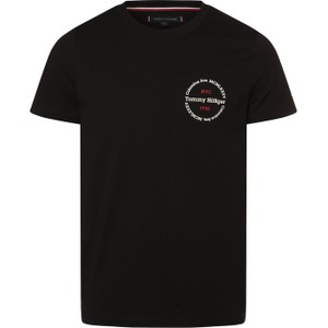 Czarny t-shirt Tommy Hilfiger z bawełny w stylu casual
