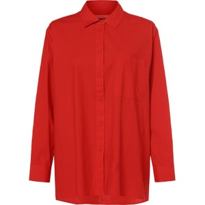 Czerwona koszula ARMEDANGELS z bawełny w stylu casual