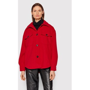 Czerwony płaszcz Silvian Heach krótki bez kaptura w stylu casual