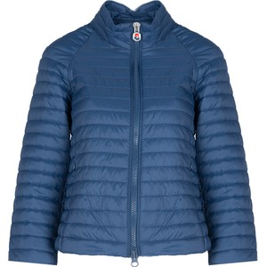 Niebieska kurtka ubierzsie.com w stylu casual krótka bez kaptura