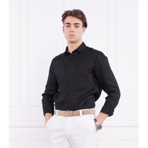 Czarna koszula Armani Exchange z klasycznym kołnierzykiem w stylu casual