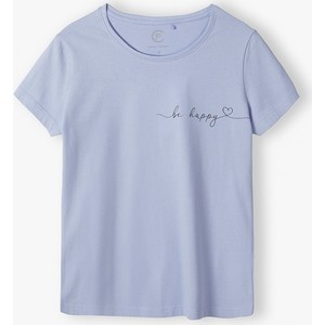 Niebieski t-shirt Family Concept By 5.10.15. w młodzieżowym stylu z bawełny