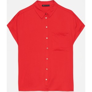 Czerwona koszula Mohito w stylu casual z krótkim rękawem