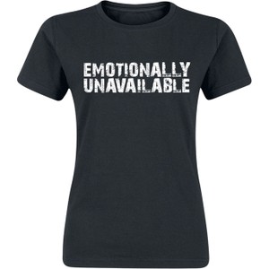 Czarny t-shirt Emp z bawełny z okrągłym dekoltem z krótkim rękawem