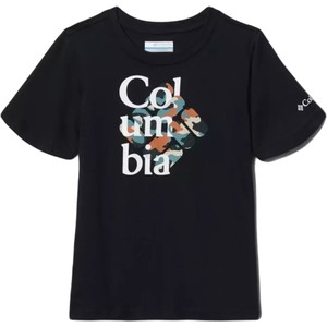 Czarna koszulka dziecięca Columbia z bawełny