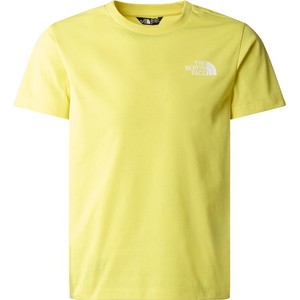 Żółta koszulka dziecięca The North Face z bawełny