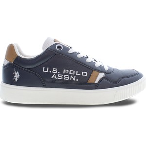 Granatowe buty sportowe U.S. Polo sznurowane w sportowym stylu