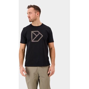 Czarny t-shirt Didriksons z nadrukiem z krótkim rękawem