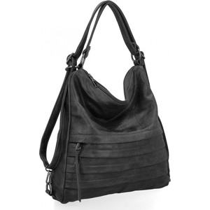 Czarna torebka Bee Bag matowa w stylu glamour na ramię