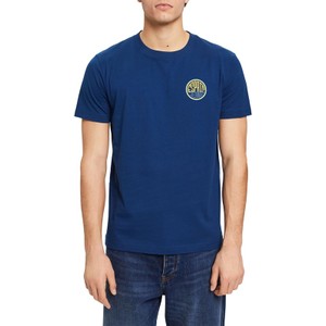Niebieski t-shirt Esprit z bawełny w stylu casual